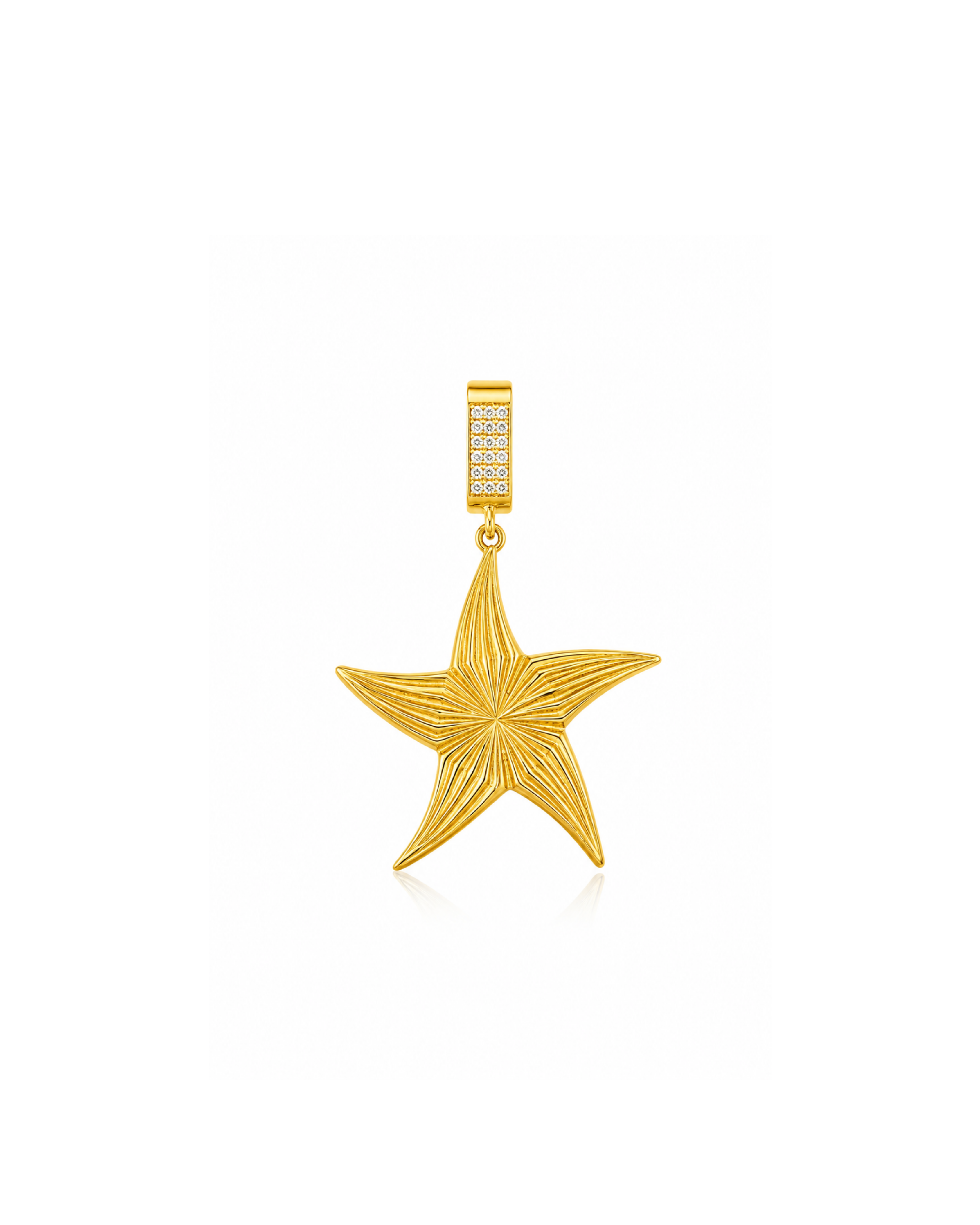 Desenli Yıldız Charm Kolye Ucu - 1