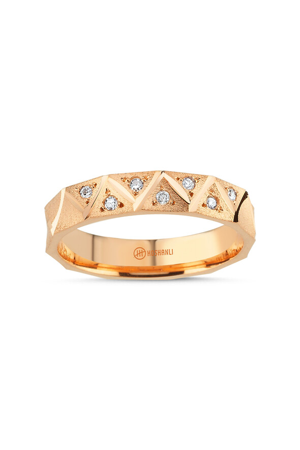 Rose Gold Tasarım Alyans - 