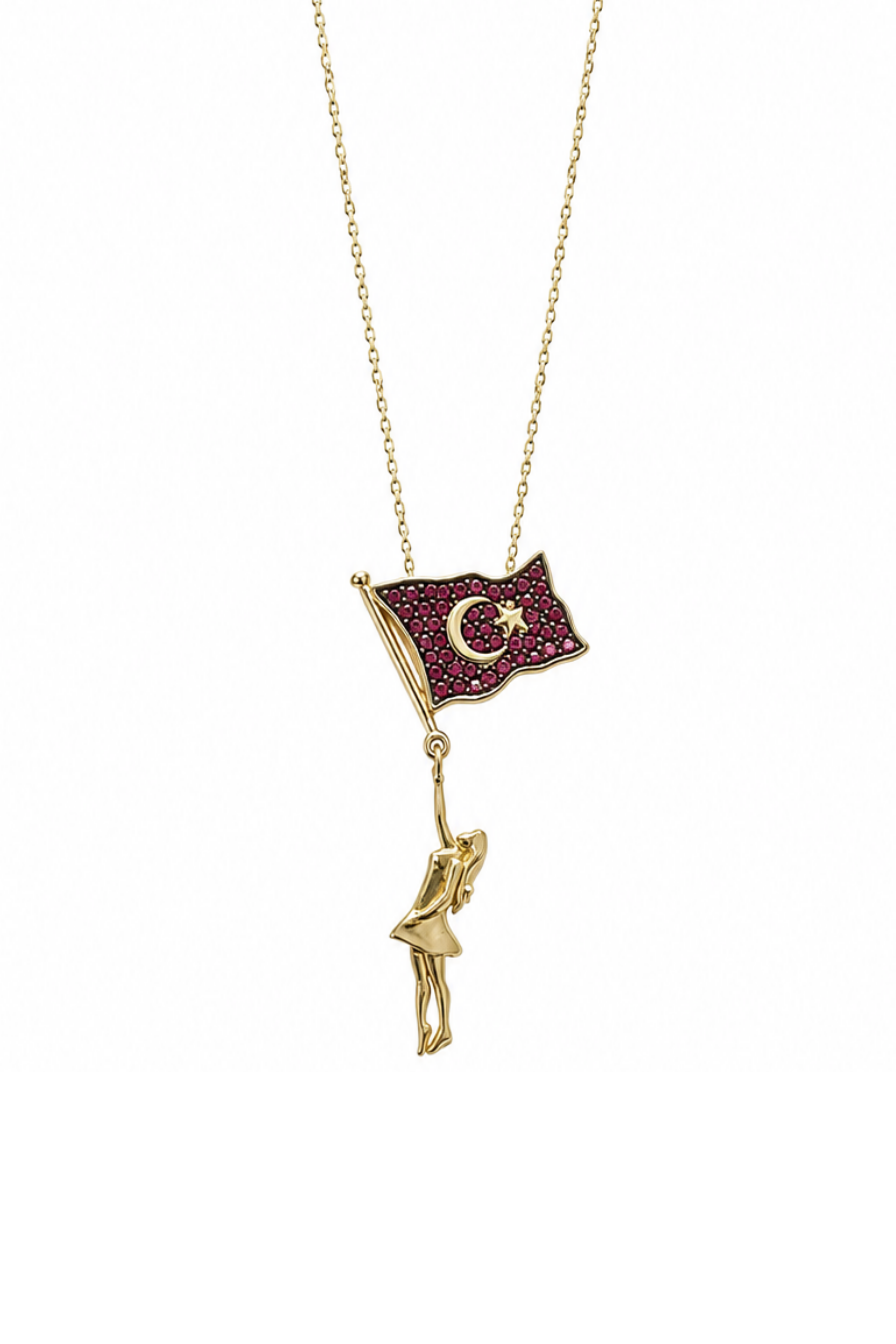 Türk Bayrağı Kolye - 1